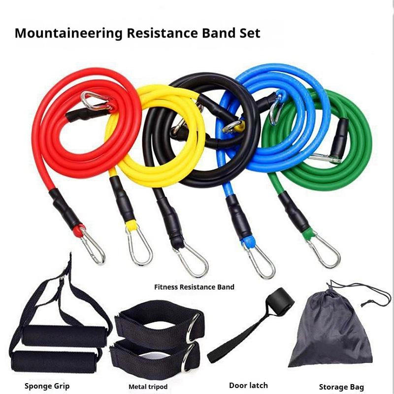 11Pcs/Set Pull Rope, Resistance Bands,Portable Fitness Equipment, Ankle Strap, Chestexpander,Elastic Exercise Band, Yogastretching Rope