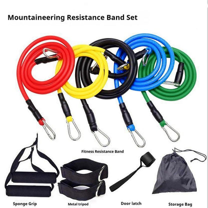 11Pcs/Set Pull Rope, Resistance Bands,Portable Fitness Equipment, Ankle Strap, Chestexpander,Elastic Exercise Band, Yogastretching Rope