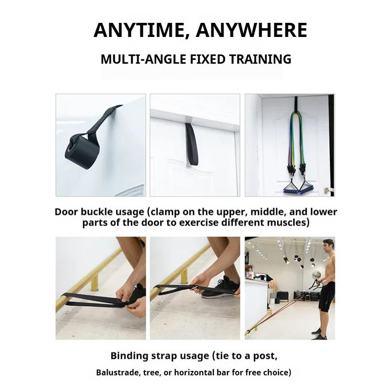 11Pcs/Set Pull Rope, Resistance Bands,Portable Fitness Equipment, Ankle Strap, Chestexpander,Elastic Exercise Band, Yogastretching Rope