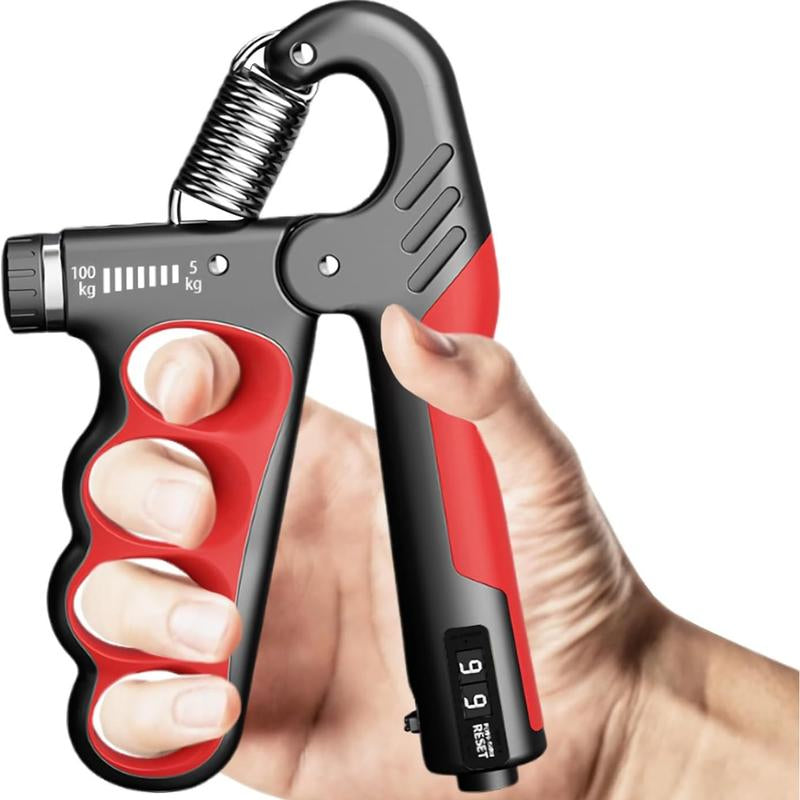 Adjustable Hand Grip Trainer with Electronic Counting New Grip Strength Trainer 5-100KG 11-220LB Adjustable Hand Gripper Strengthener Forearm Exerciser for Adults Training Strength