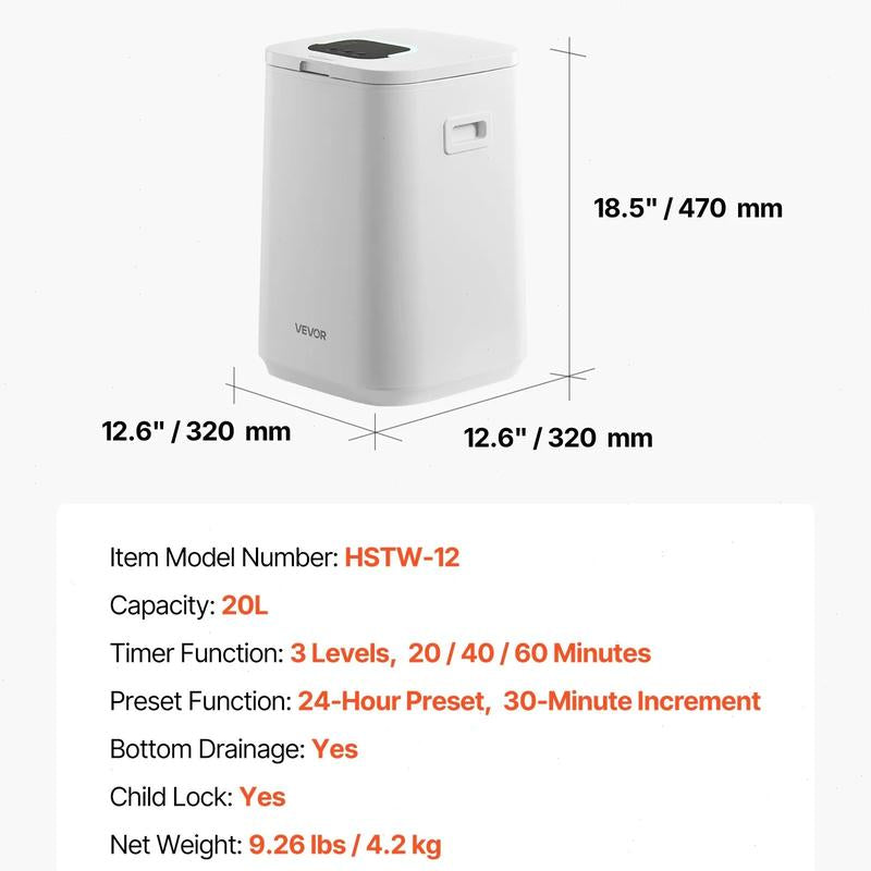 VEVOR Towel Warmer 25L, Tiktokshopblackfriday, Towel Warmer Bucket with 2 Heating Modes, 20/40/60/90 Min Auto Shut Off, Bottom Heating Columns, LED Screen, Large Towel Warmer for Bathroom, Spa, Bathrobe, Blanket & Pajama